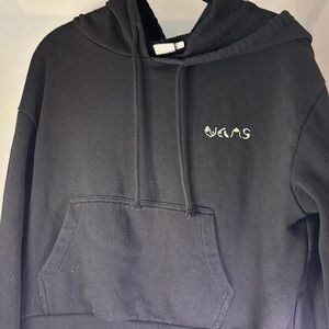 Black Vans hoodie breast cancer awareness